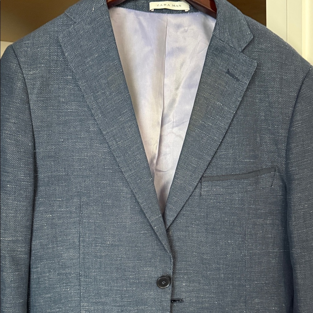 Zara Textured Gray Blazer